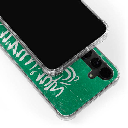 Saudi Arabia Flag Distressed Galaxy S24 Plus Clear Case